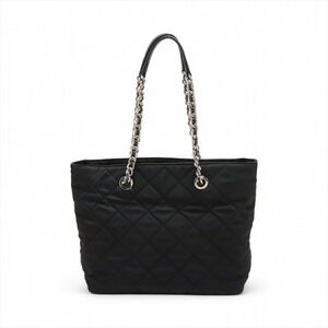 Prada Chain Impuntu Bag Black Tessuto Tote Nylon